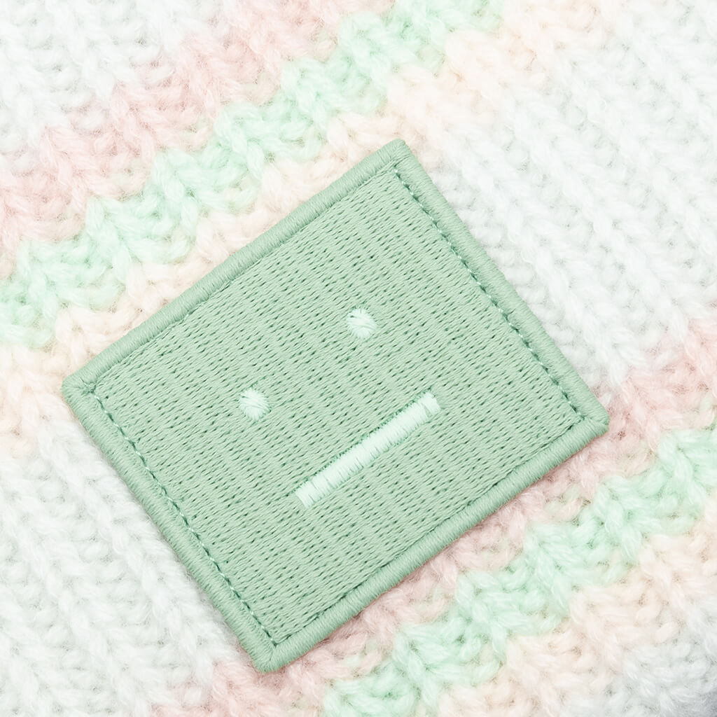 Striped Beanie Hat - Multi Green