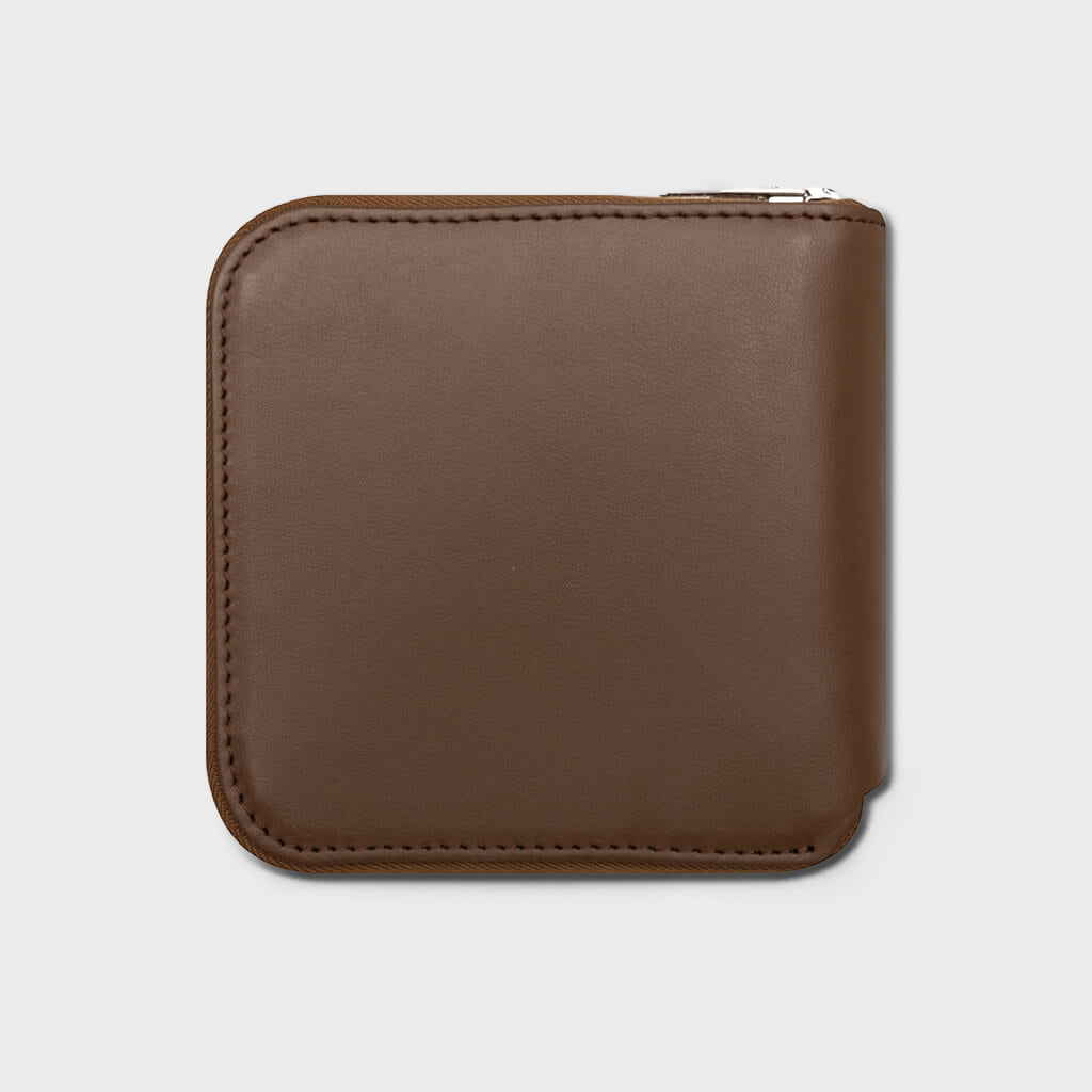 Zipped Wallet - Camel Brown