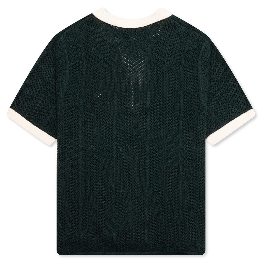 Knit Polo - Green Night