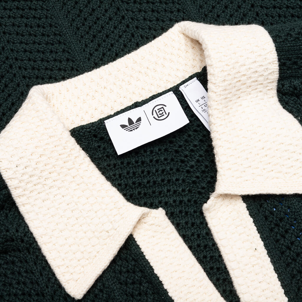 Knit Polo - Green Night
