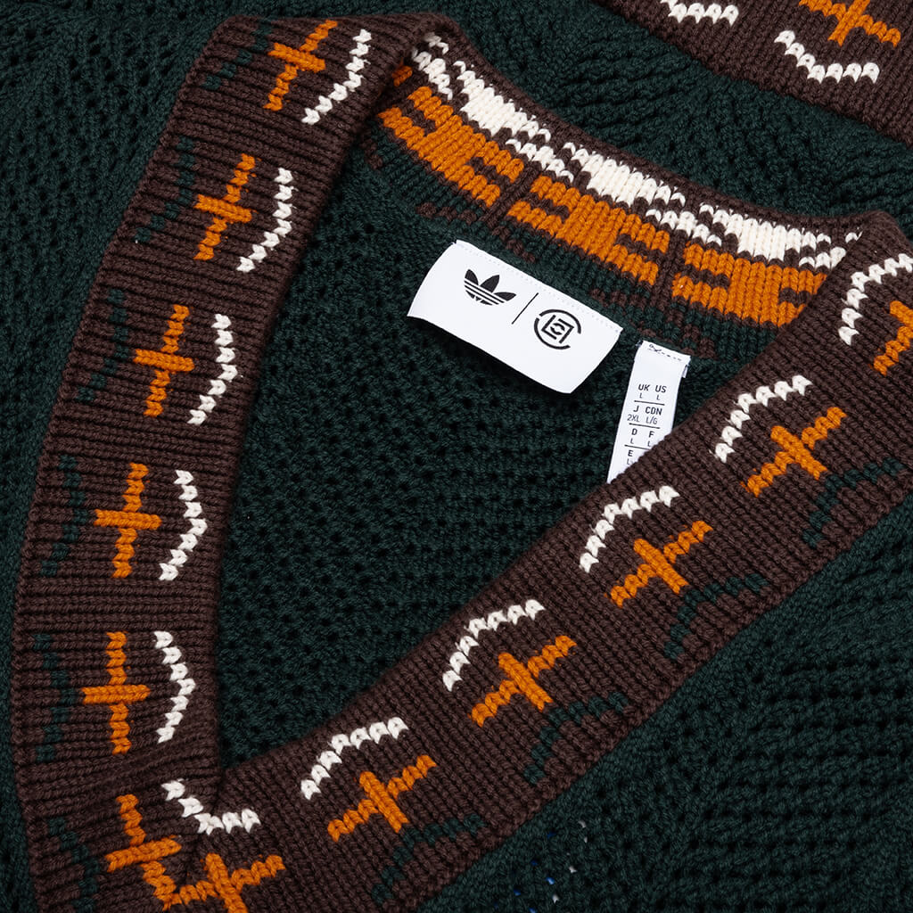 Knit Vest - Green Night
