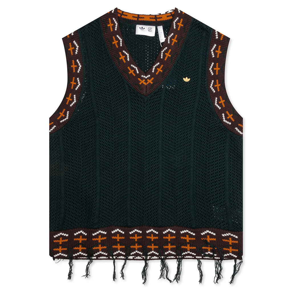 Knit Vest - Green Night