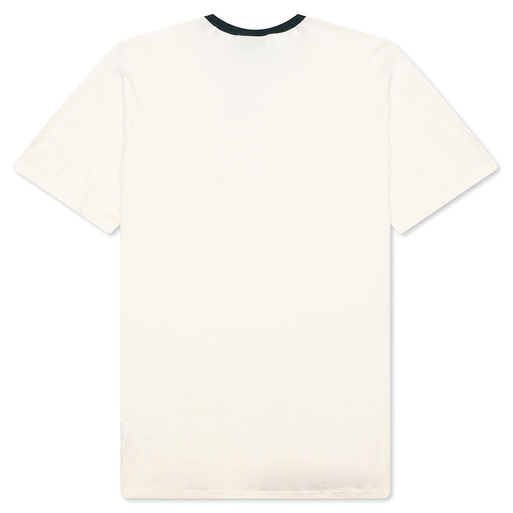 Rib Tee - Cream White/Green Night