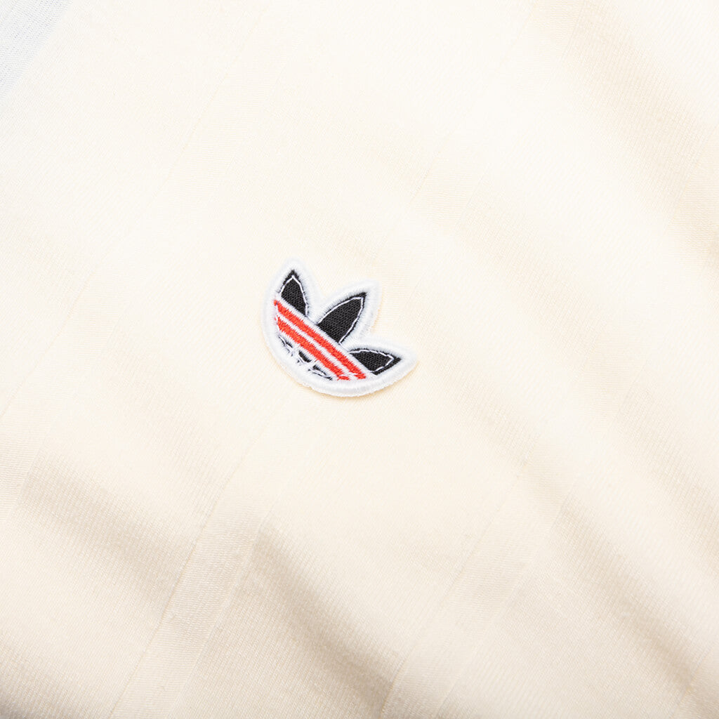 Rib Tee - Cream White/Green Night