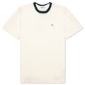 Rib Tee - Cream White/Green Night