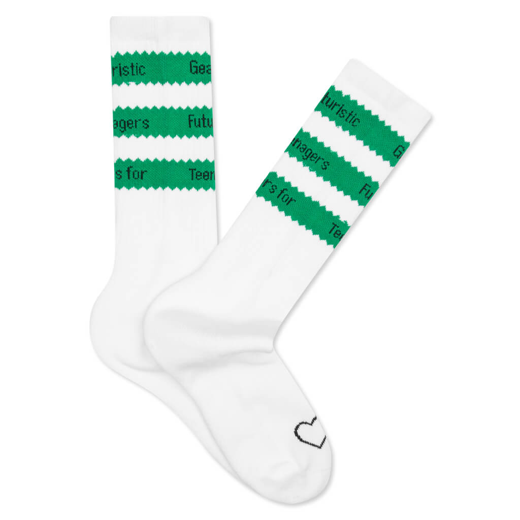 Socks - White/Green
