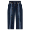 Denim Snap Pants - Dark Denim