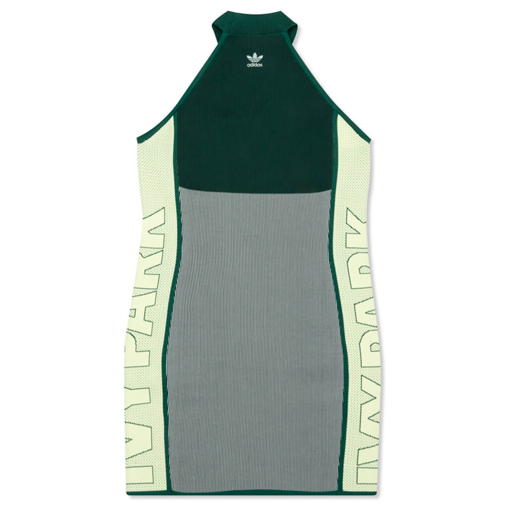 Knitted Logo Dress - Dark Green/Green Tint
