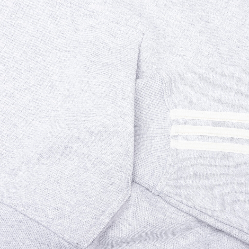 Heavy Crew Neck & Hooded Balaclava Sweatshirt - Light Grey Heather