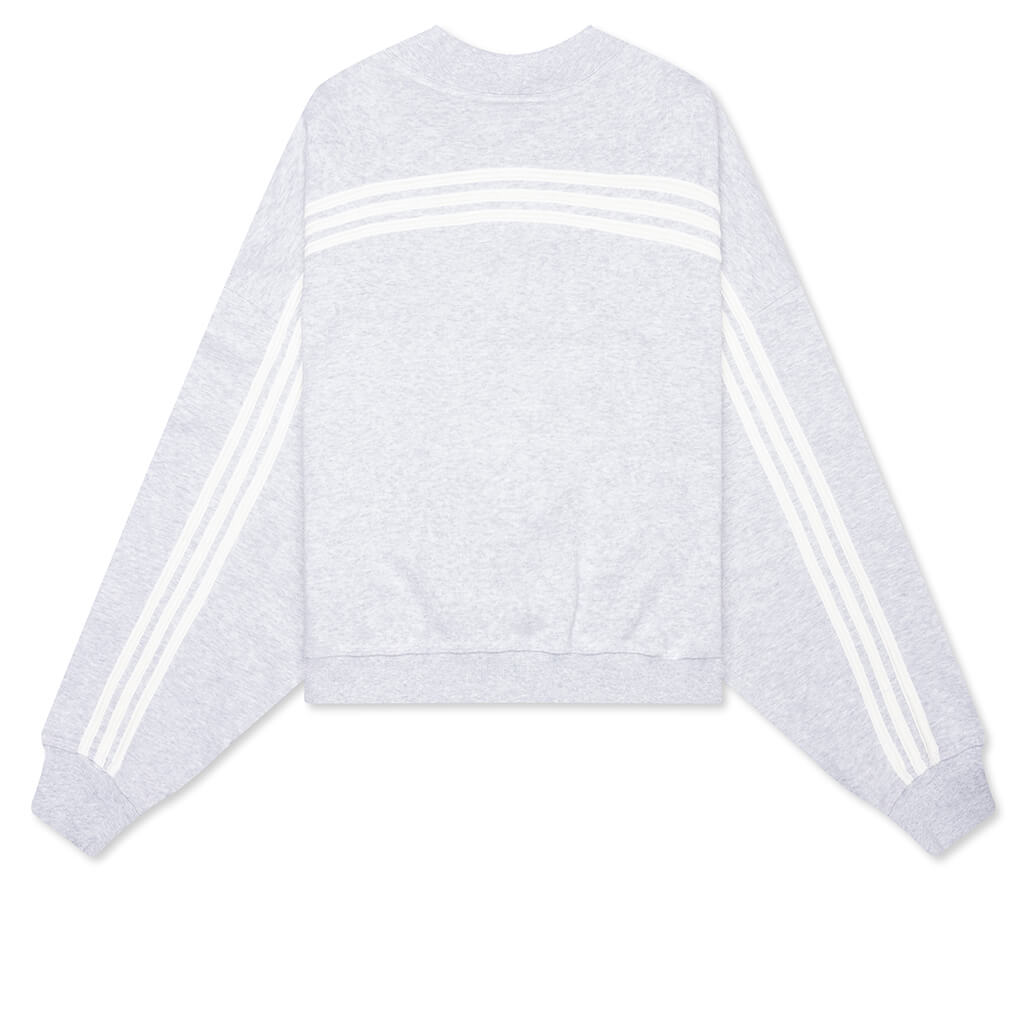 Heavy Crew Neck & Hooded Balaclava Sweatshirt - Light Grey Heather