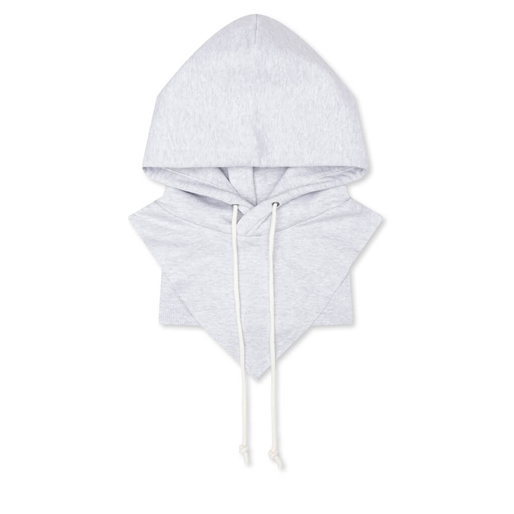 Heavy Crew Neck & Hooded Balaclava Sweatshirt - Light Grey Heather