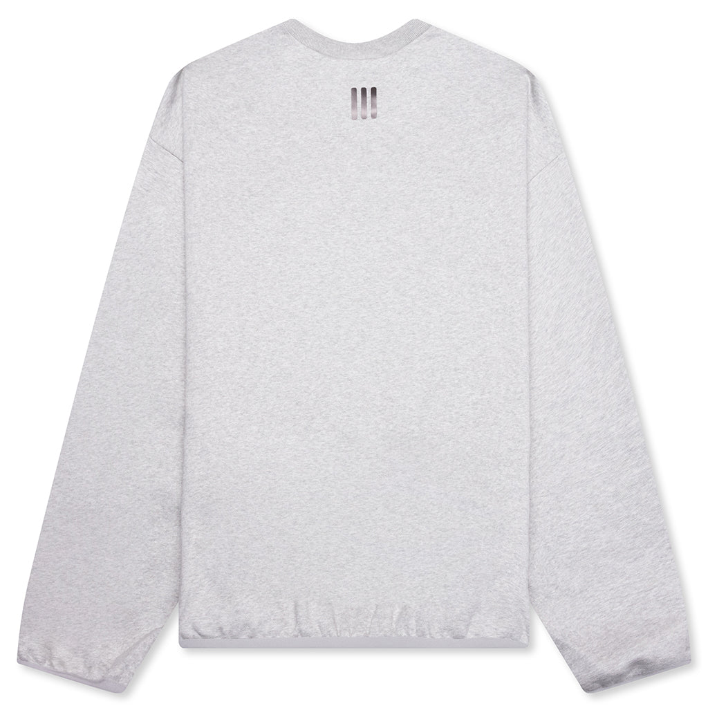 Cotton Fleece Crewneck - Heather Grey