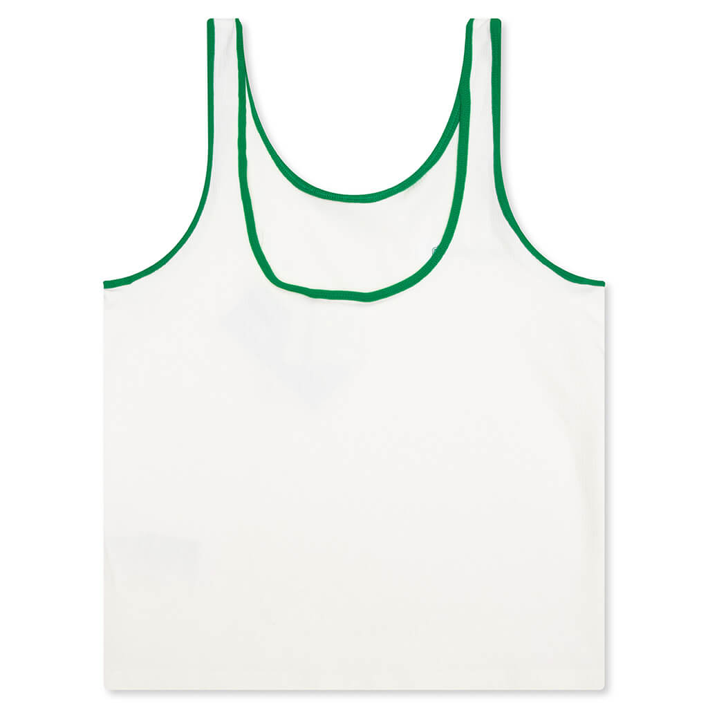 Women's Tank Top - Off White/Green