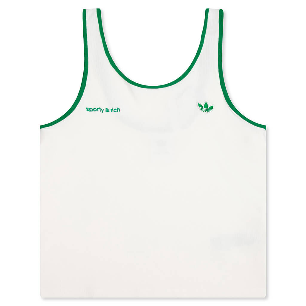 Women's Tank Top - Off White/Green