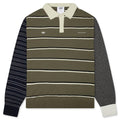 007 Long Sleeve Polo - Olive Strata/Alumina/Black
