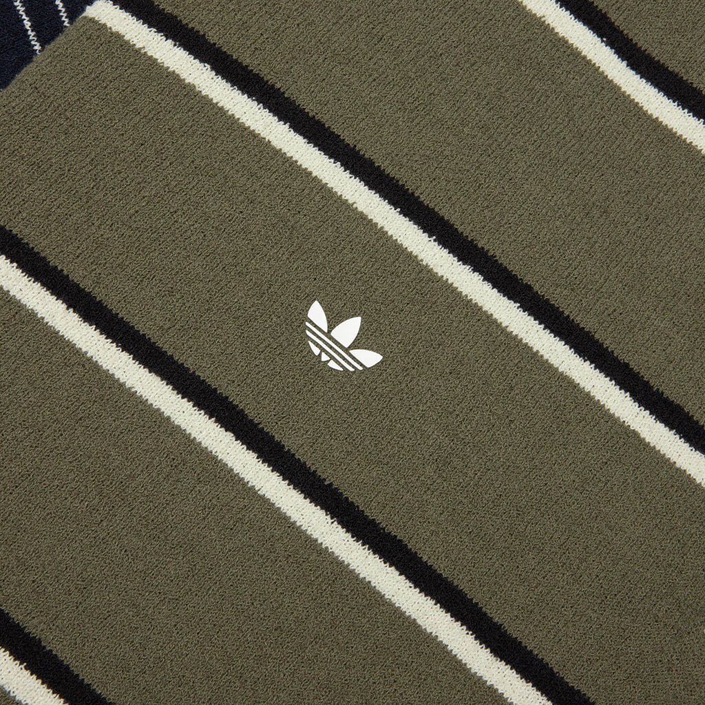 007 Long Sleeve Polo - Olive Strata/Alumina/Black