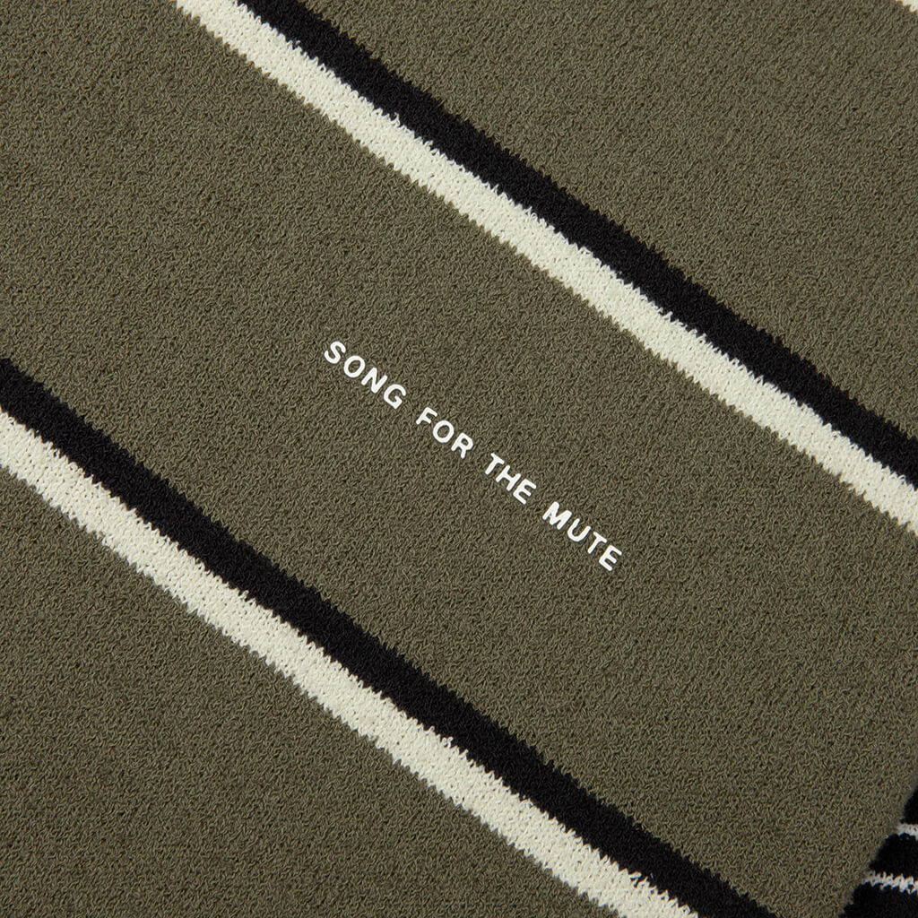 007 Long Sleeve Polo - Olive Strata/Alumina/Black