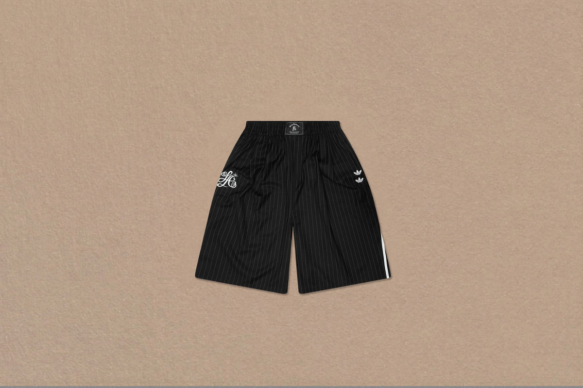 Pinstripe Shorts - Black/White