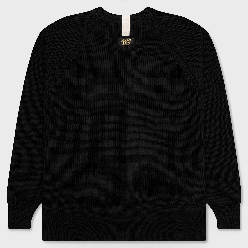 Ribbed Crewneck - Anthracite Black