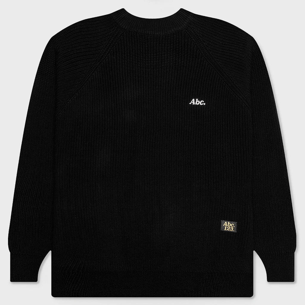 Ribbed Crewneck - Anthracite Black