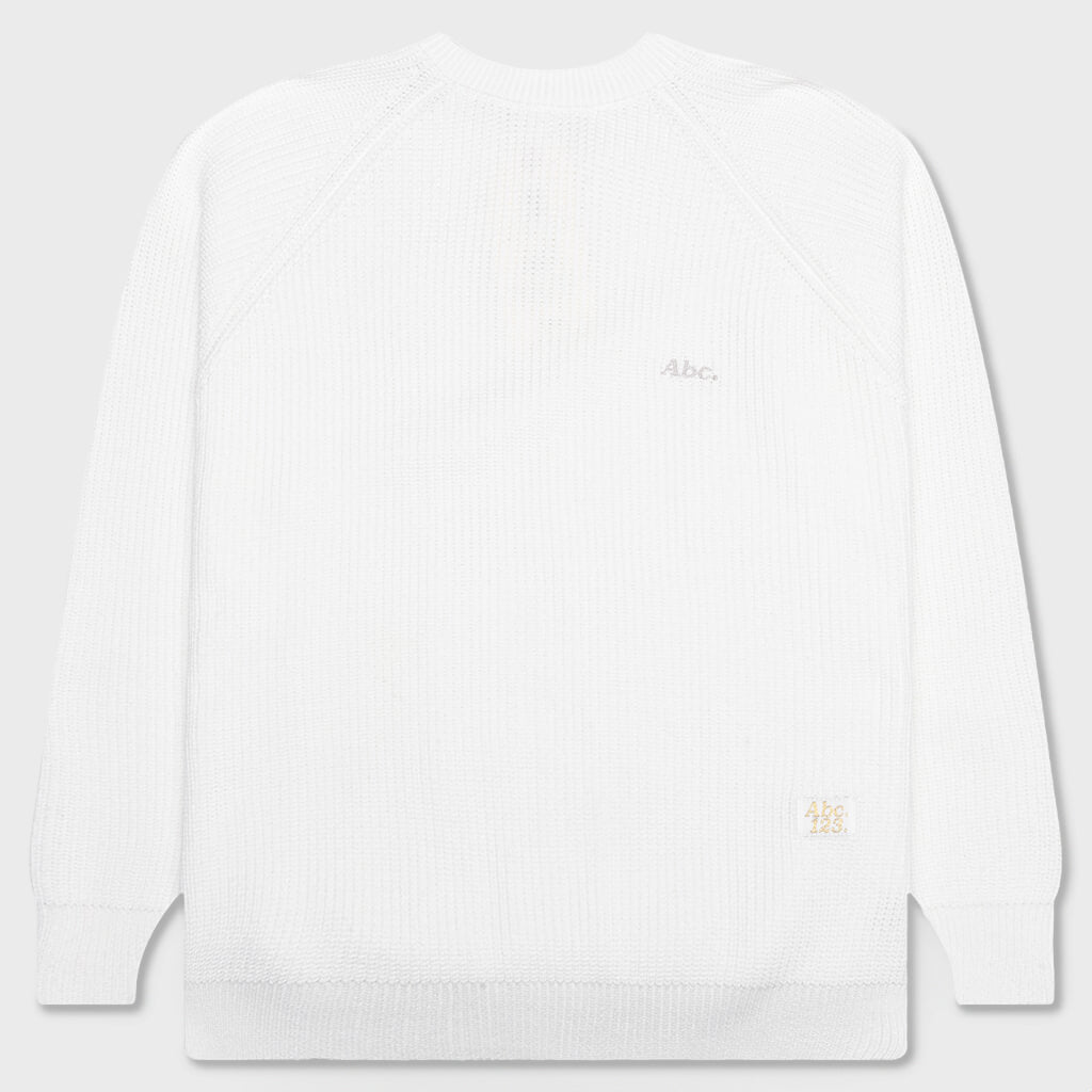 Ribbed Crewneck - Selenite White