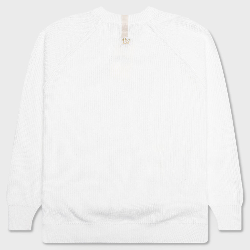 Ribbed Crewneck - Selenite White