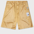 Aged Satin Shorts - Yellow