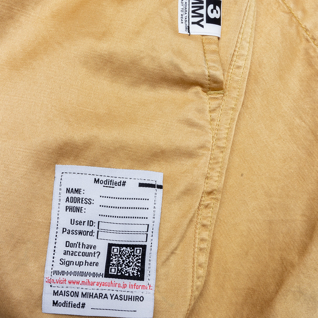 Aged Satin Shorts - Yellow
