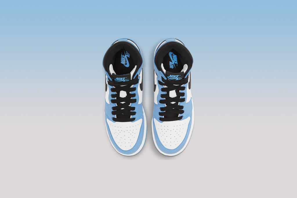 Air Jordan 1 Retro High OG (GS) "University Blue" - White/Black