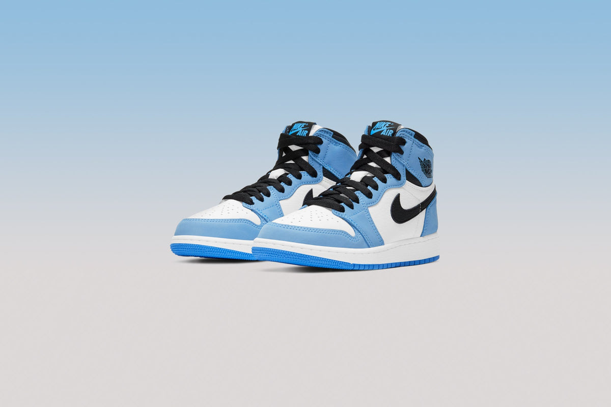 Air Jordan 1 Retro High OG (GS) "University Blue" - White/Black
