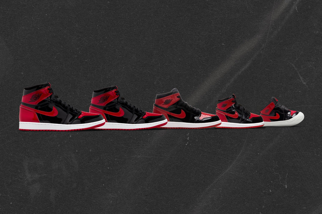 Air Jordan 1 Retro High OG (GS) 'Patent Bred' - Black/Varsity Red/White