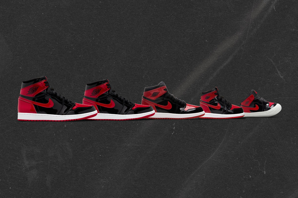 Air Jordan 1 Retro High OG (GS) 'Patent Bred' - Black/Varsity Red/White