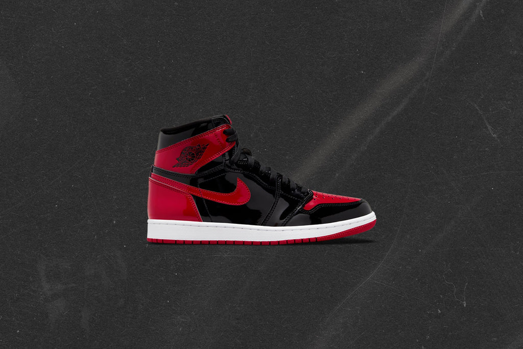 Air Jordan 1 Retro High OG (GS) 'Patent Bred' - Black/Varsity Red/White