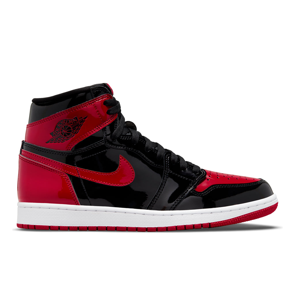 Air Jordan 1 Retro High OG (GS) 'Patent Bred' - Black/Varsity Red/White