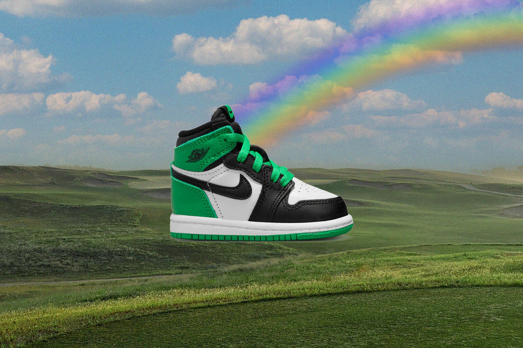 Air Jordan 1 Retro High OG (TD) - Black/Lucky Green/White
