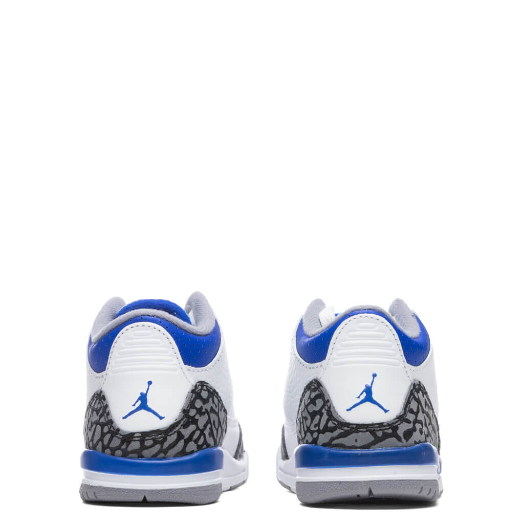 Air Jordan 3 Retro (TD) 'Racer Blue' - White/Cement Grey