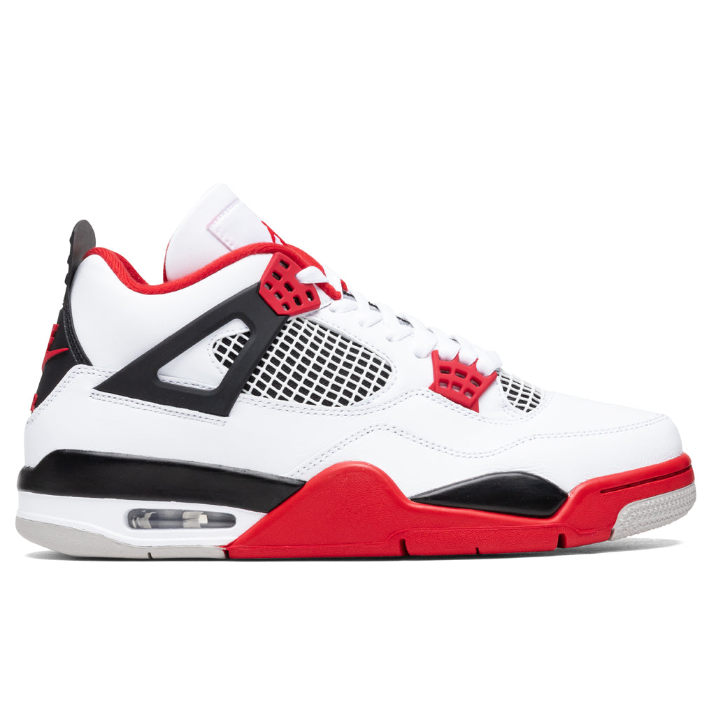 Air Jordan 4 Retro "Fire Red" - White/Black