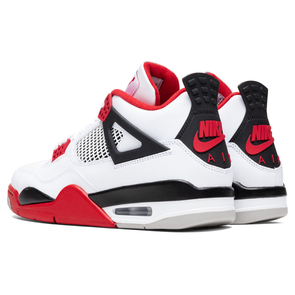 Air Jordan 4 Retro "Fire Red" - White/Black