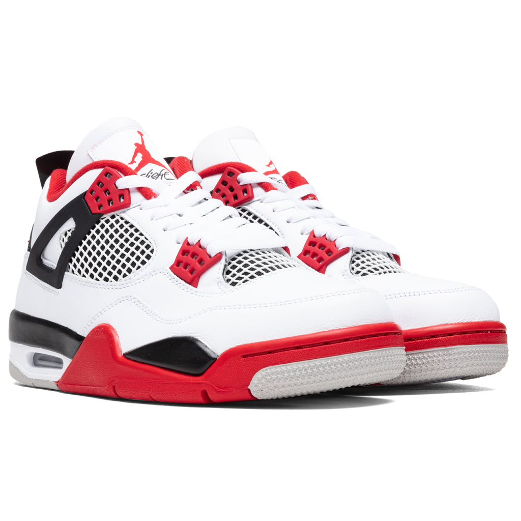 Air Jordan 4 Retro "Fire Red" - White/Black