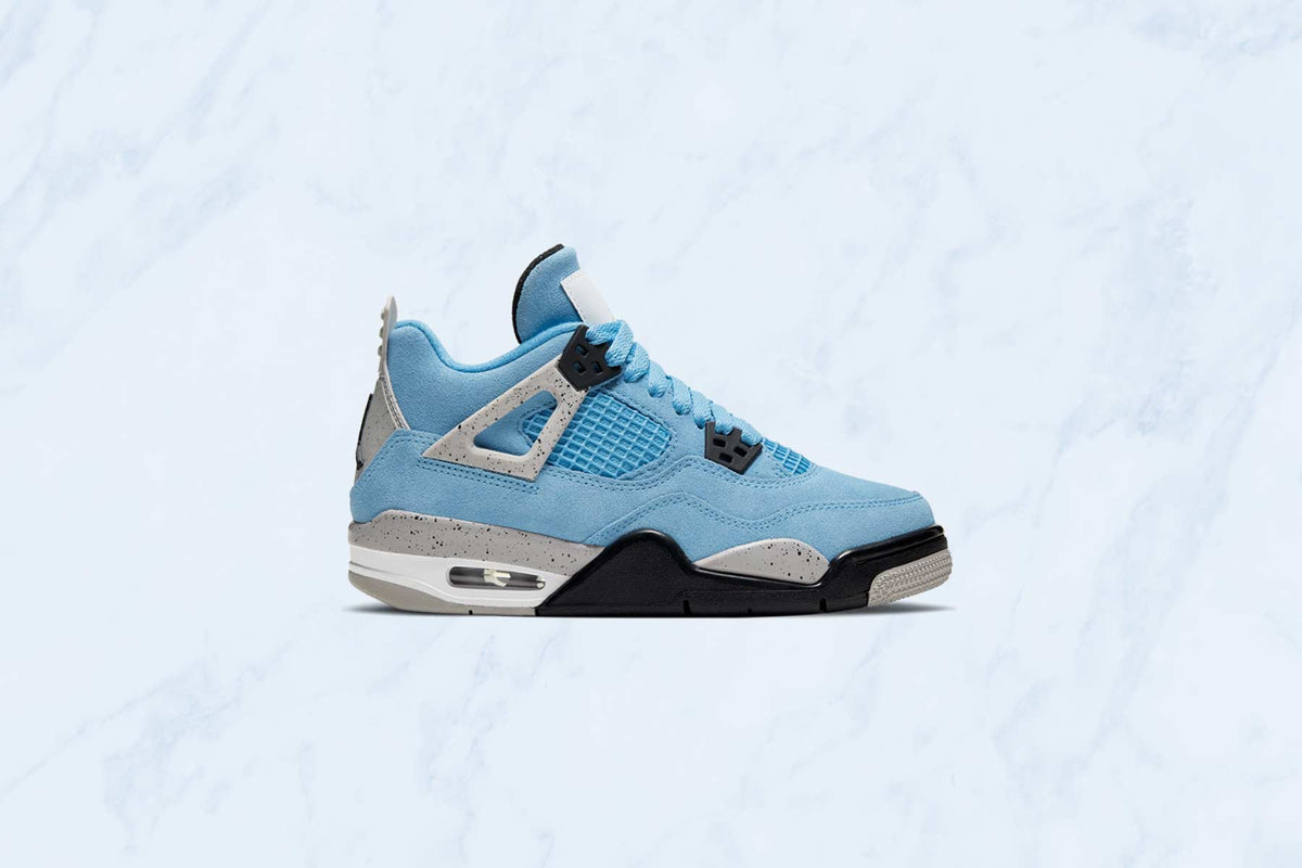 Air Jordan 4 Retro (GS) - University Blue/Tech Grey