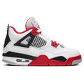 Air Jordan 4 Retro (GS) "Fire Red" - White/Black