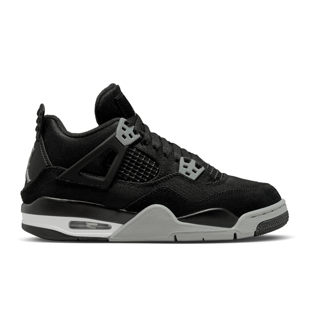 Air Jordan 4 Retro SE (GS) - Black/Light Steel Grey/White