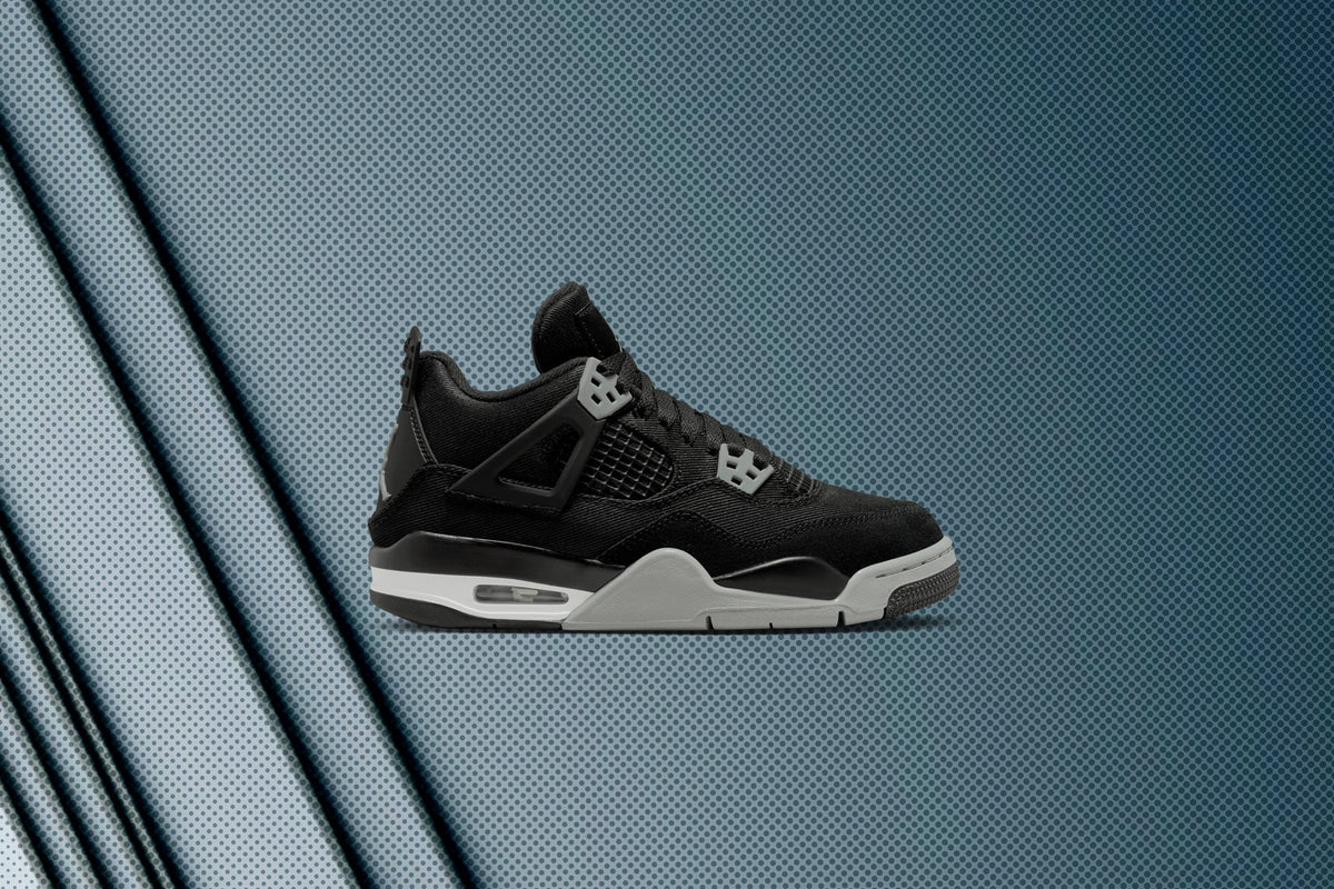 Air Jordan 4 Retro SE (GS) - Black/Light Steel Grey/White