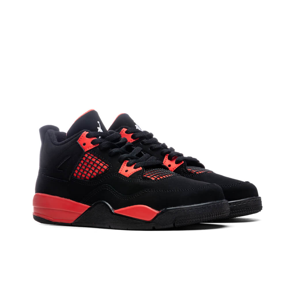Air Jordan 4 Retro (PS) "Red Thunder" - Black/Red