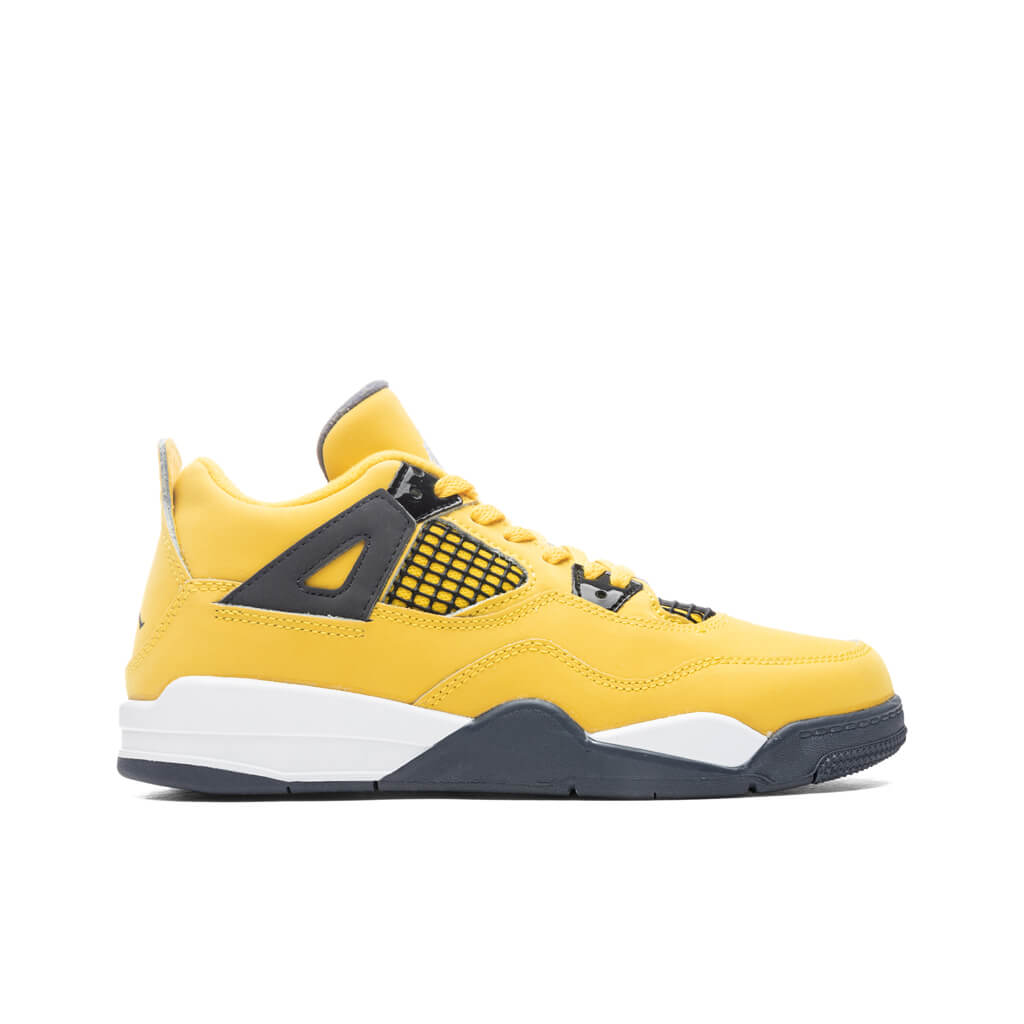 Air Jordan 4 Retro (PS) 'Lightning' - Tour Yellow/Dark Blue Grey