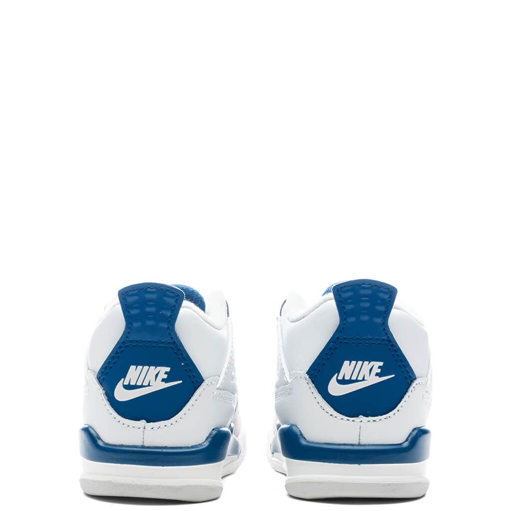 Jordan 4 Retro (TD) 'Military Blue'  - Off White/Military Blue/Neutral Grey