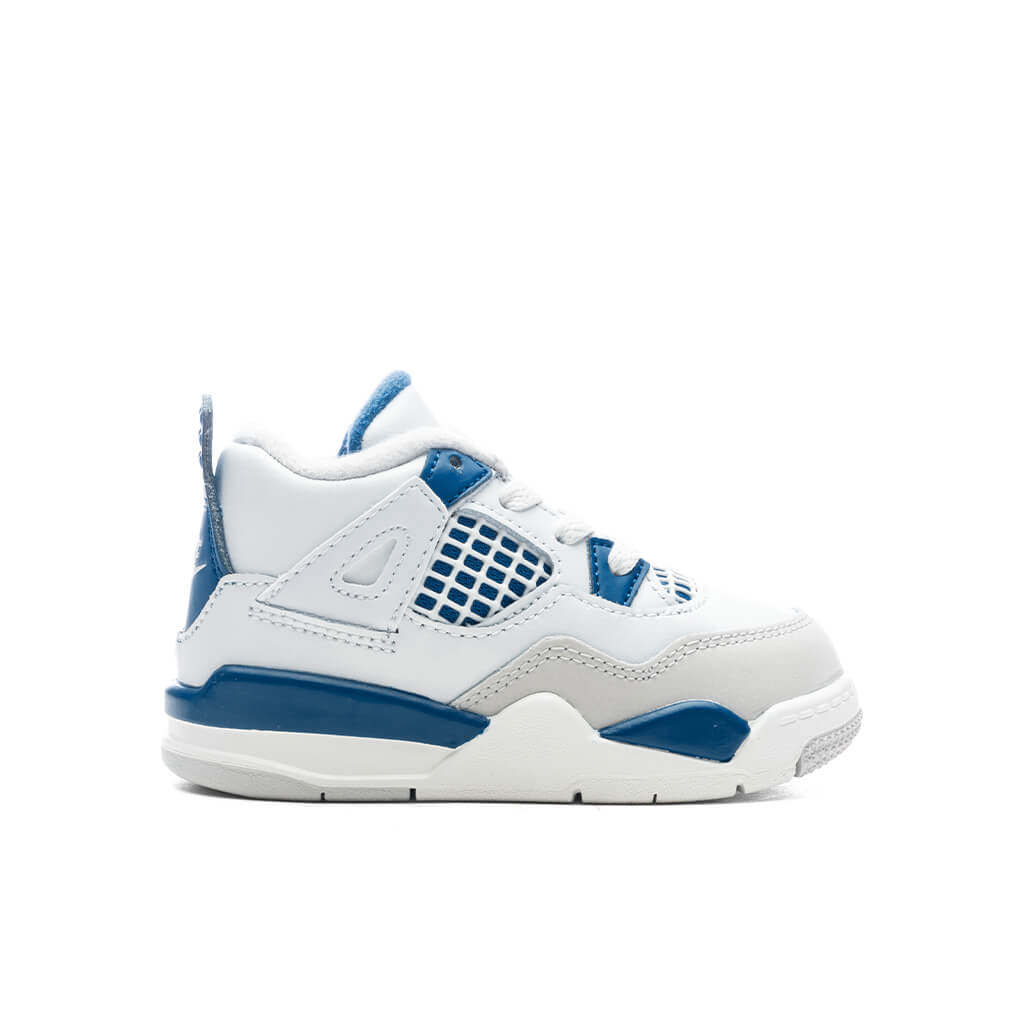 Jordan 4 Retro (TD) 'Military Blue'  - Off White/Military Blue/Neutral Grey