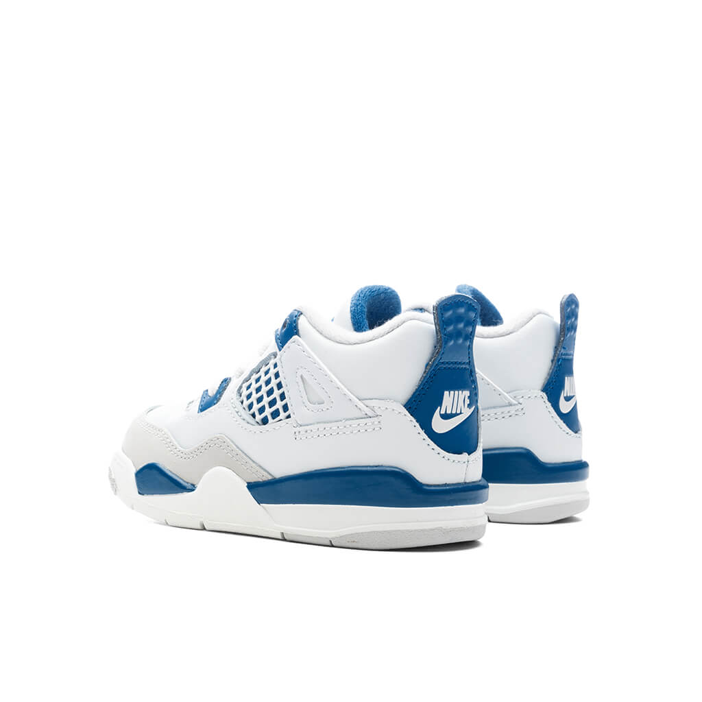 Jordan 4 Retro (TD) 'Military Blue'  - Off White/Military Blue/Neutral Grey