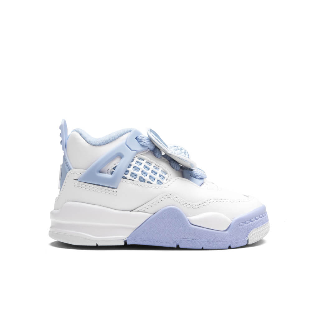 Air Jordan 4 Retro 'Aluminum' (TD) - White/Aluminum/Blue Tint/Oil Green