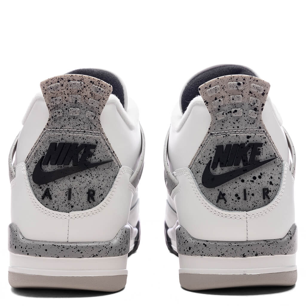 Air Jordan 4 Retro 'White Cement' - Summit White/Fire Red/Cement Grey/Black